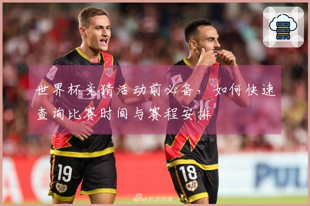 世界杯竞猜活动前必备，如何快速查询比赛时间与赛程安排